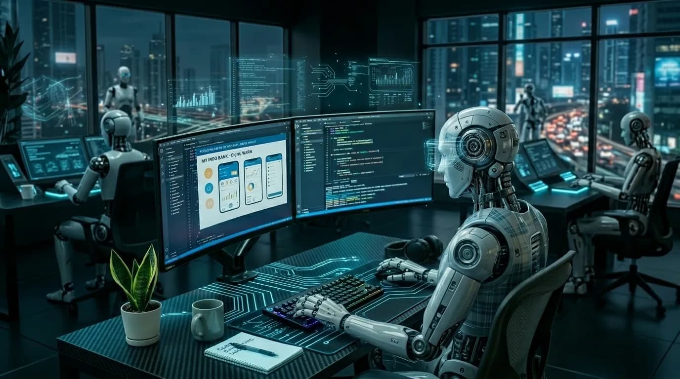 Developer coding